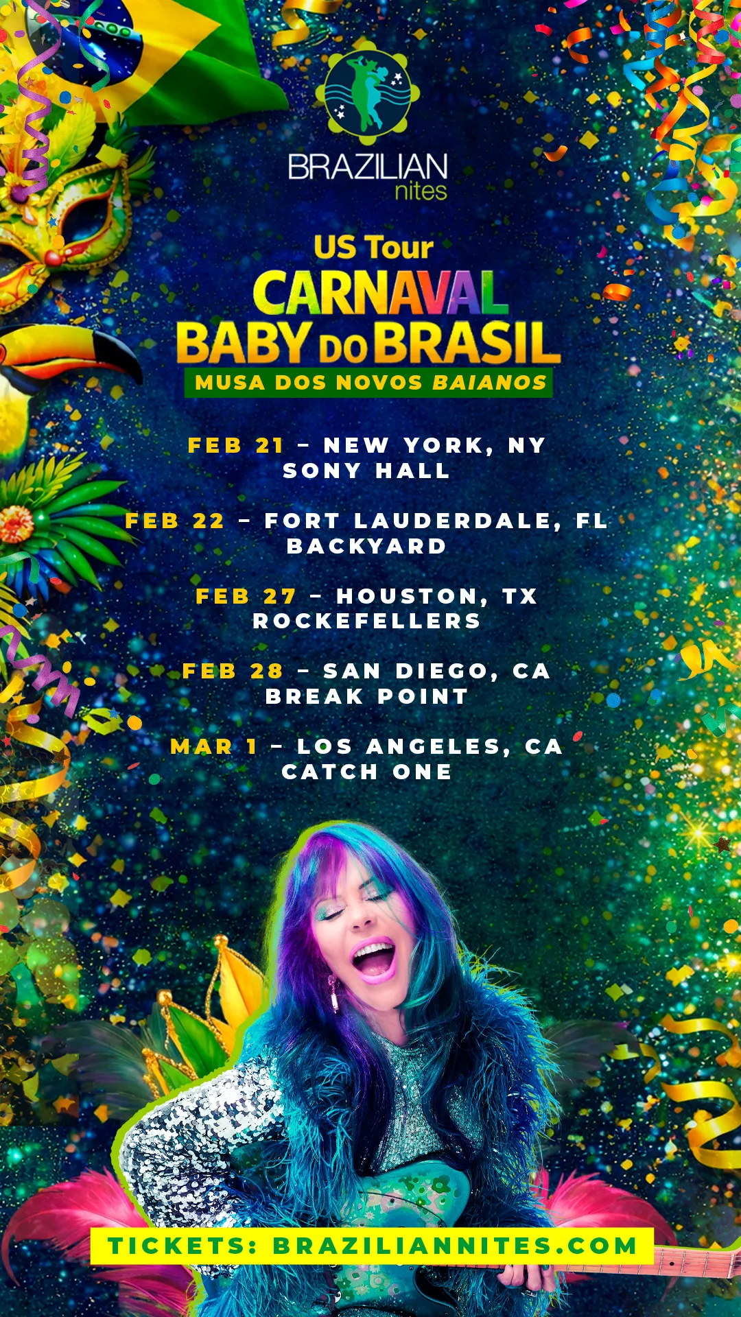 Baby do Brasil US Tour Carnaval – Los Angeles